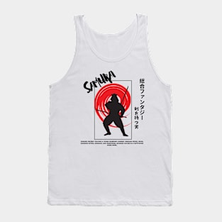 SAMURAI NINJA Letter Graphic Tank Top